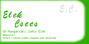 elek csecs business card