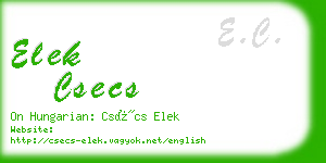 elek csecs business card